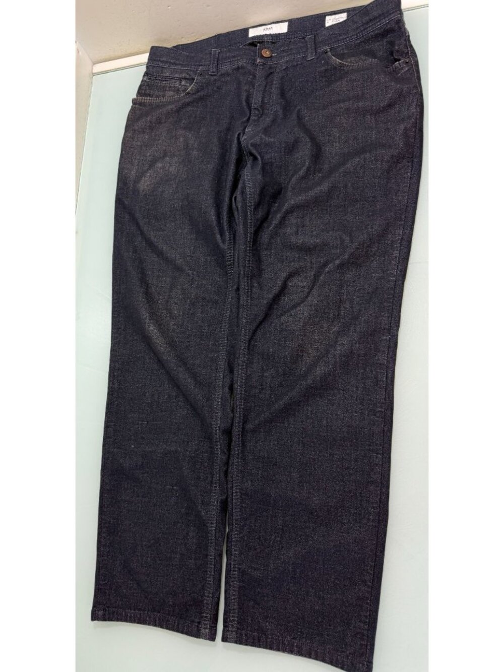 Brax Cooper Fancy Jeans Mens 34X32 Black Stretch Lightweight Trouser Pants 50